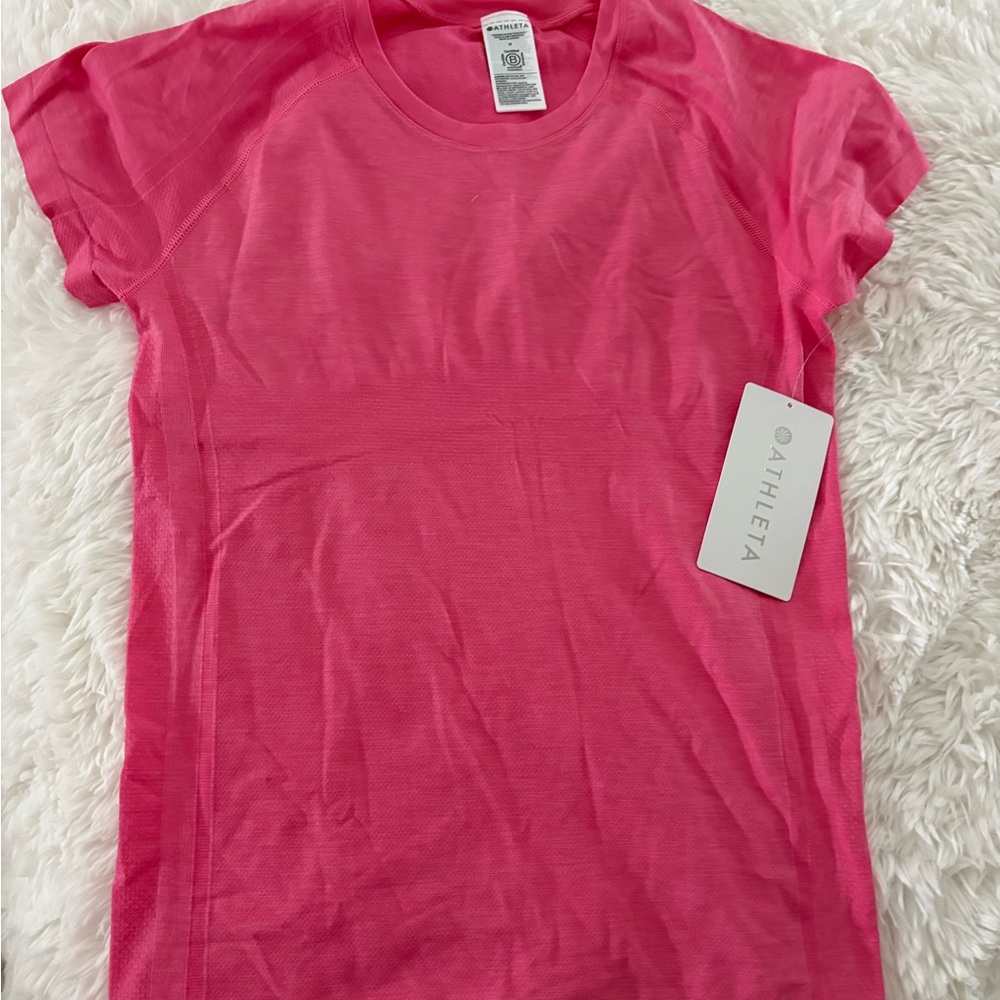 Athleta Momentum Flex Tee in Hot Pink